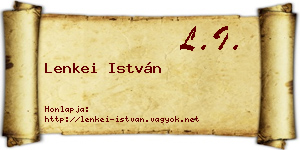 Lenkei István névjegykártya
